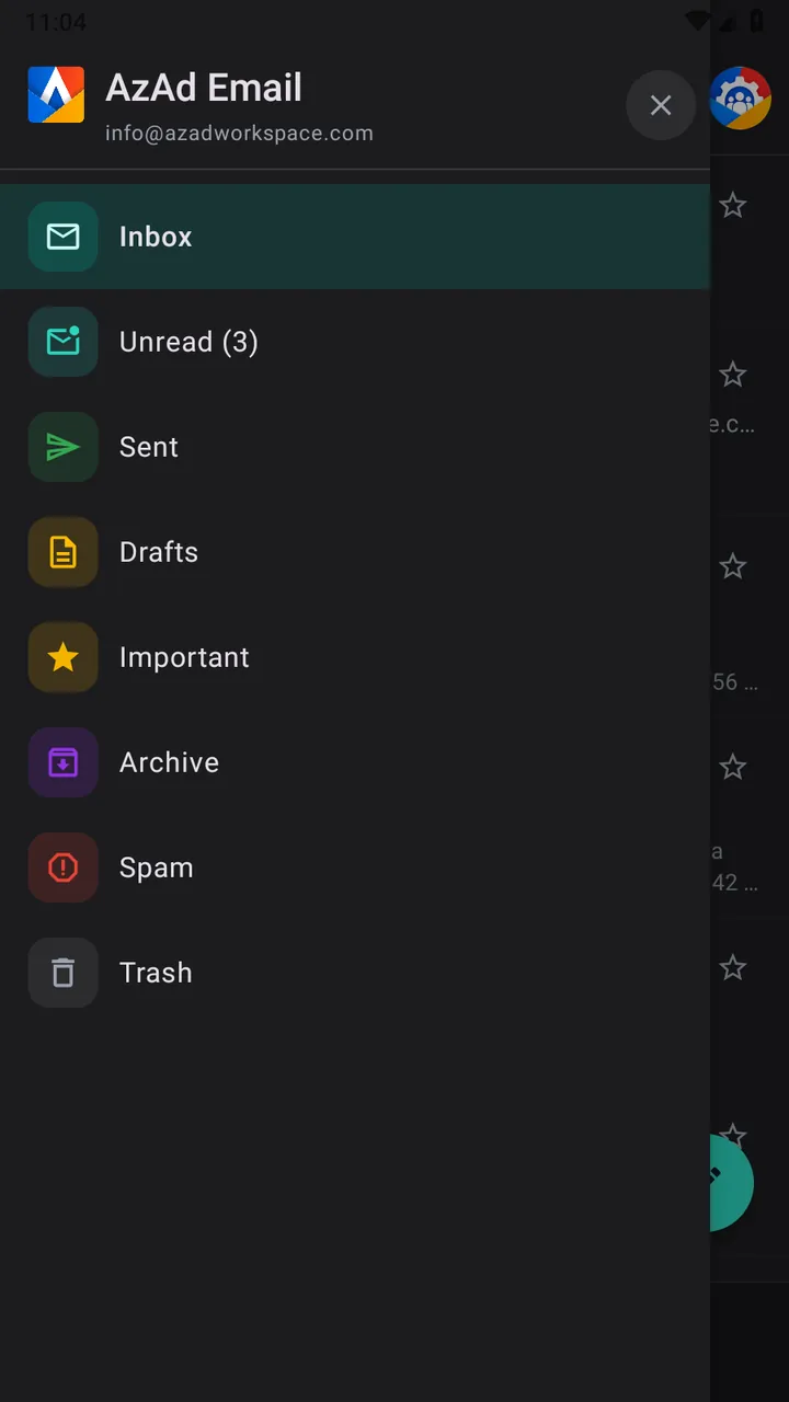 Search mail on Android