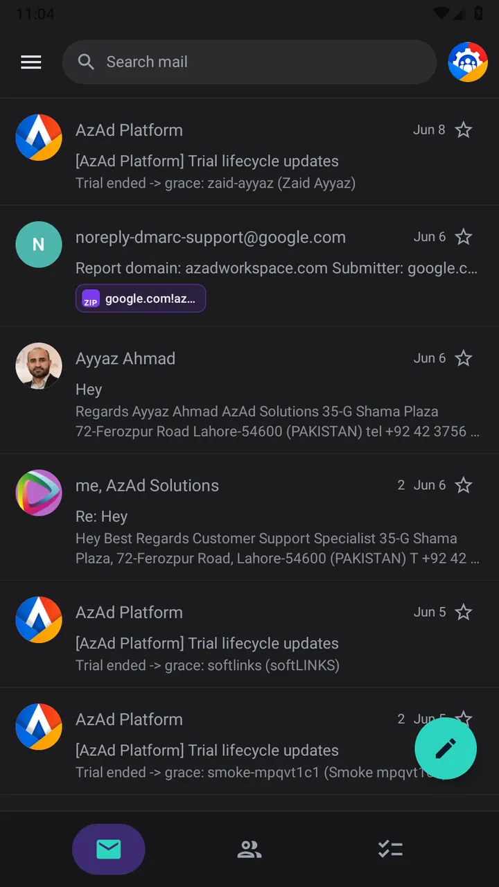 Mail settings and preferences